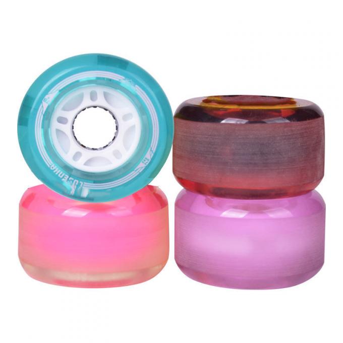 50MM-59MM LED iluminado rodas de skate PU Cruiser rodas de skate 0