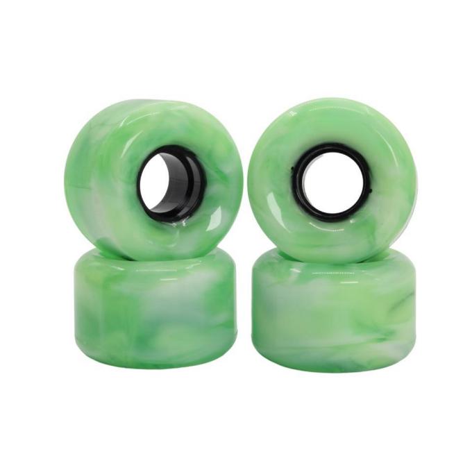 Customization Green PU Skateboard Wheels 50MM-59MM Rodas de skate longboard em descida 1