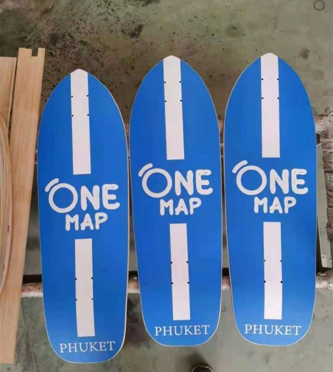 Maple Mixed Fiberglass Surf Skateboard Deck Personalizável 780 * 245MM 0