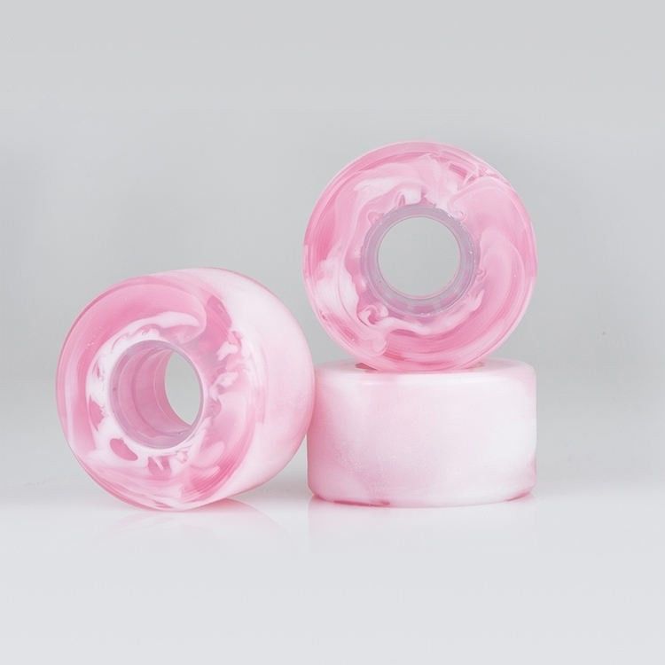 Mixed Blended Swirl Color PU Skateboard Wheels Alta personalização de rebote