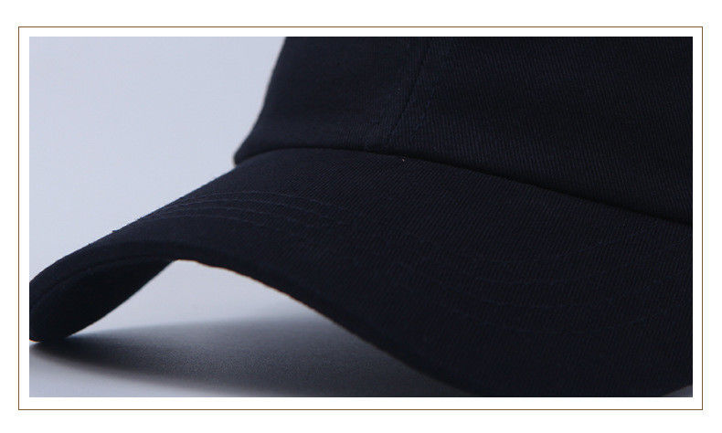 Promocional Borda Curva preto de algodão Baseball Cap Custom Trucker Cap tamanho SML