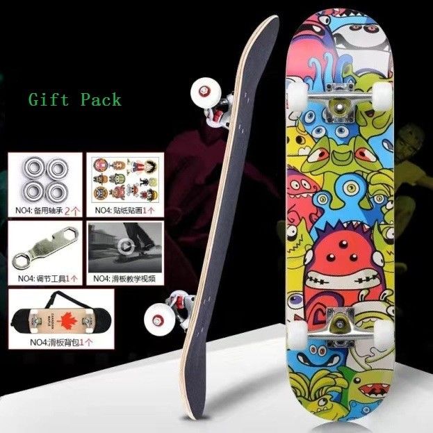 Skateboards completos personalizados de alta qualidade para esportes extremos ao ar livre resistentes ao desgaste