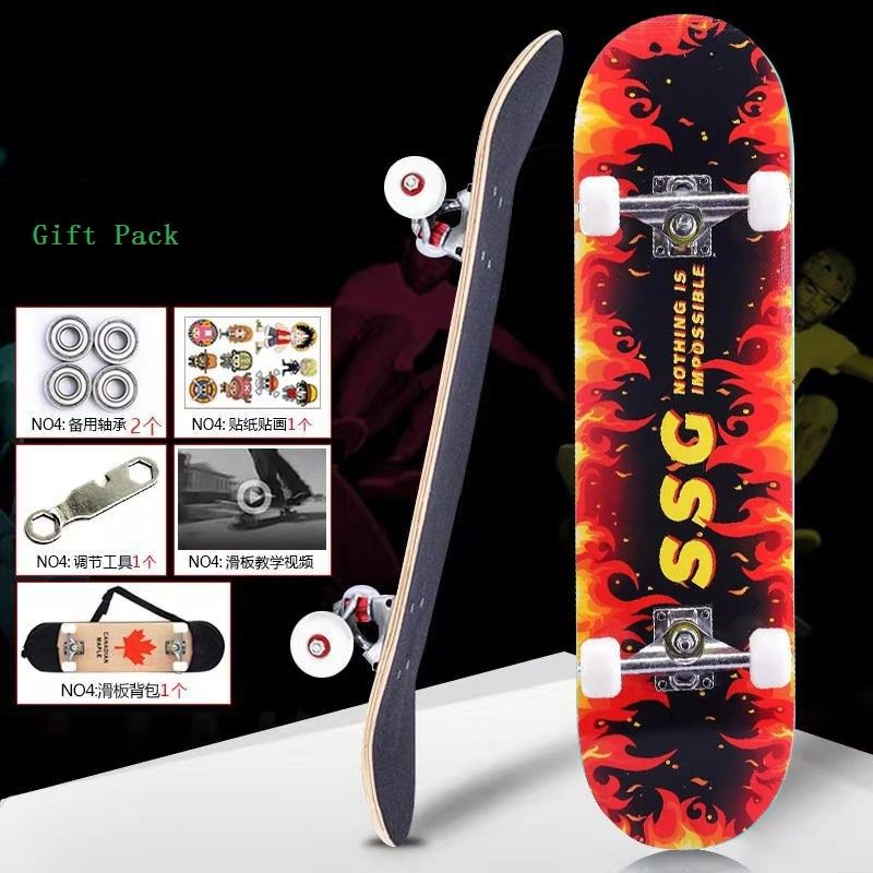 Skateboards completos personalizados de alta qualidade para esportes extremos ao ar livre resistentes ao desgaste